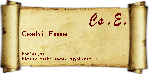Csehi Emma névjegykártya