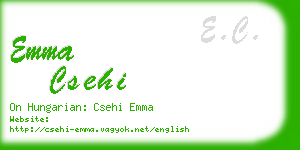 emma csehi business card